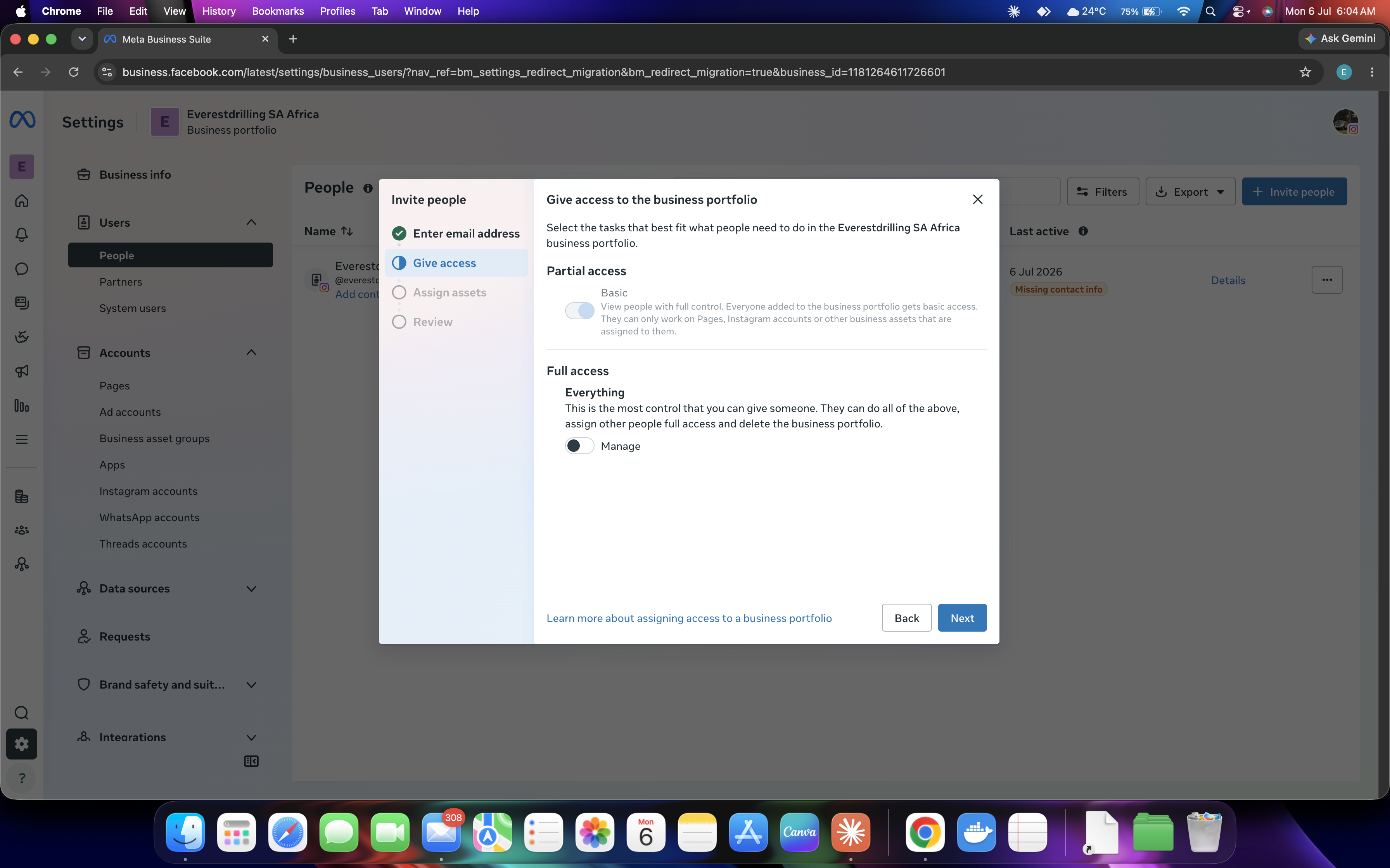 Add New Page Access